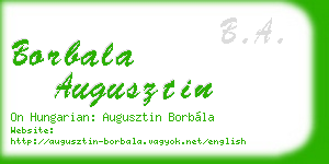 borbala augusztin business card