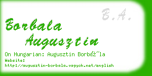 borbala augusztin business card